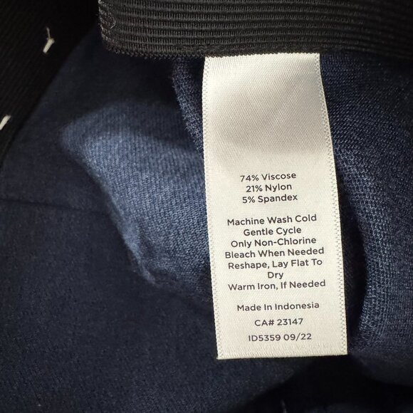 Talbots Montauk Pull On Pants 22W Blue Viscose Blend Stretch Office PT-2587 - Picture 10 of 10